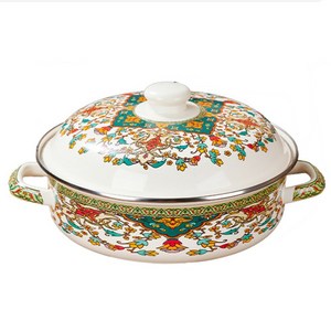 Eabei 에나멜 엔틱 양수냄비, 혼합색상, 26cm, 1개