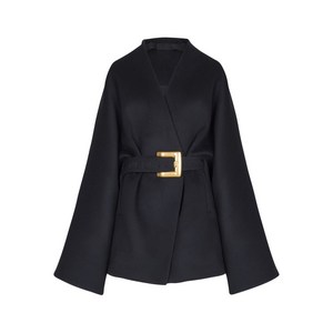 발망 벨트 랩 스타일 코트, 블랙계열, France 40(KR 66)