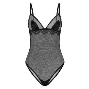 돌체앤가바나 레이스 디테일 시스루 바디수트, 블랙계열, Italy 3