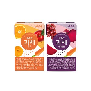 서울에프엔비 패밀리 과채 골드/바이올렛 140mlx48팩, 140ml, 1세트