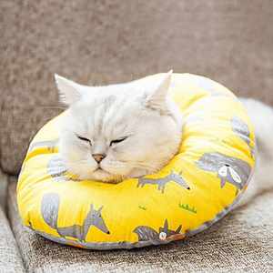 멍지 강아지 고양이 넥카라 노란 숲의 여우 S, 57g, 1개