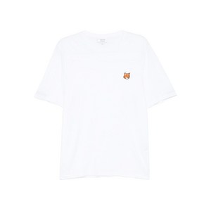 메종키츠네 폭스 헤드 패치 티셔츠, 화이트계열, Standard XL(KR 110)
