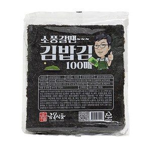 완도 금복식품 소풍갈땐 김밥김 100매 화입김 바다향이 가득한 맛있고 안터지는 두꺼운 김, 1개