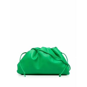 보테가 베네타 파우치 개더 디테일 미니 가죽 백