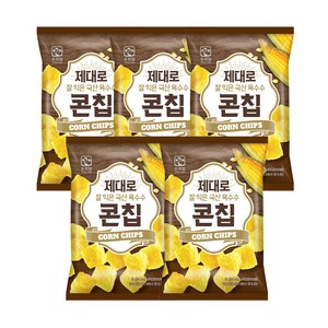 우리밀 제대로 국산 옥수수 콘칩, 60g, 5개