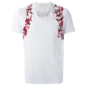 알렉산더맥퀸 멀티 컬러 프린트 티셔츠