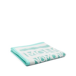 몽클레르 로고 자카드 비치 타월