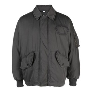 버버리 로고 자수 보머 재킷, 그레이계열, Mid standard L(KR 105/110)