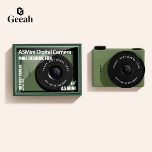 Geeah 빈티지카메라 전후면 듀얼 카메라 초소형 고화질 디지털카메라 64GB
