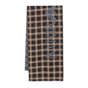 엠포리오아르마니 체크 패턴 로고 스카프