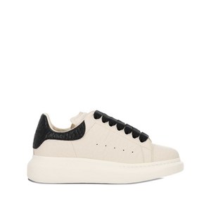 알렉산더맥퀸 오버사이즈 레더 로우탑 스니커즈, Italy 37(KR 240), 베이지계열+블랙계열