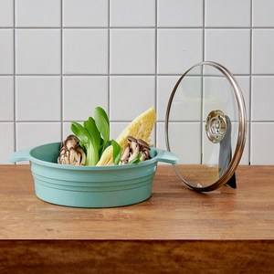 쿡핏 매직백금 인덕션 양수냄비 24cm, 옐로우, 1개