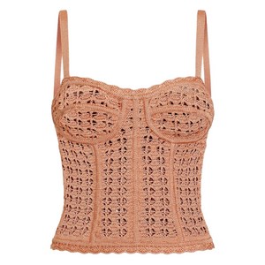 돌체앤가바나 크로셰 니트 탑, 핑크계열, Italy 36(KR 33)