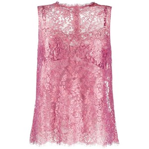 돌체앤가바나 플로럴 레이스 민소매 블라우스