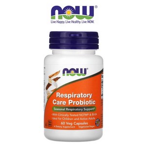 나우푸드 레스피라토리 호흡케어 프로바이오틱 NOW Foods Respiratory Care Probiotic 120억CFU 60정, 1개