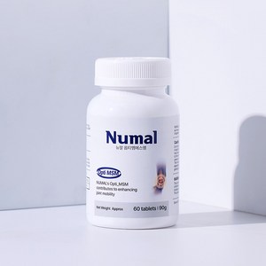 뉴말 옵티엠에스엠 NUMAL OptiMSM 90g / 강아지 관절 영양제 쓸개골 뼈, 60정, 뼈/관절강화, 1개