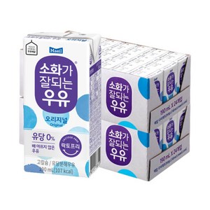 소화가잘되는우유 오리지널, 190ml, 48개