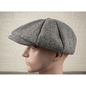 베레모 헌팅캡 플랫캡 팔각모 울 레트로 힙합 남성용 M/L Flat Cap Wool Vintage Octagonal Hat Peaky blindes