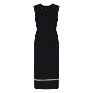 마르니 스티치 디테일 민소매 미디 드레스, 블랙계열, Italy 40(KR 55)