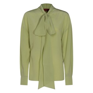 구찌 타이 넥 버튼 탑, 그린계열, Italy 42(KR 66)