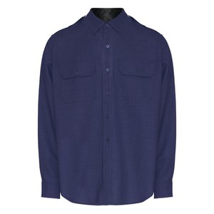 메종 마르지엘라 울 셔츠, 블루계열, Collar (cm) 41