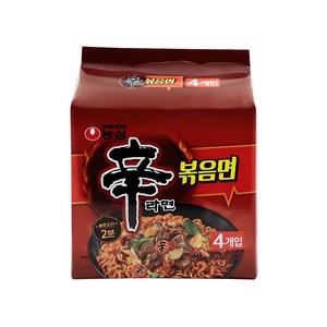신라면 볶음면 131g, 4개, (1팩)