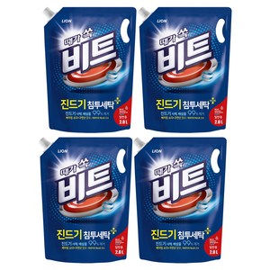 비트 때가쏙 진드기 일반 액상세제 리필, 2L, 4개