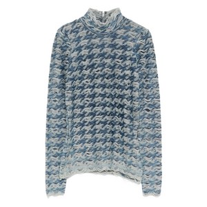 디젤 웨이브 패턴 터틀 넥 스웨터, 블루계열, Standard L