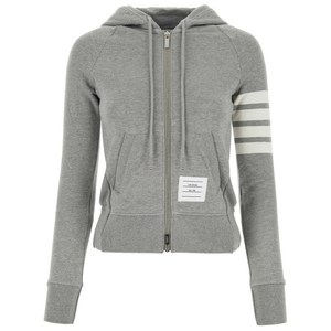 톰 브라운 엔지니어 4-바 스트라이프 집업 후디, 그레이계열, Italy 38(KR 44)