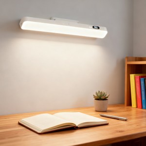 VANKIN 디지털 전력표시 무선 리모컨 탁상 스탠드 조명 간편부착 무타공 마그네틱 LED등 화장대 조명