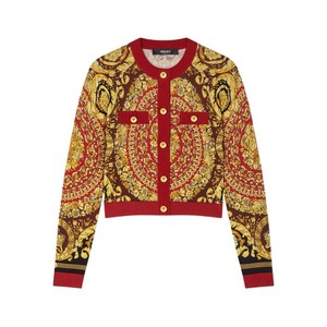 베르사체 바로코 가디건, 레드계열+골드계열, Italy 40(KR 55)