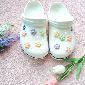 데이지 꽃 여름 여성 파츠 세트 신발 실내화 꾸미기 참 악세사리 장식