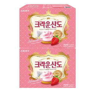 크라운 산도 딸기 크림치즈, 323g, 2개