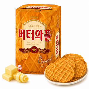 크라운 버터와플, 135g, 12개