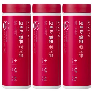 모비타 철분 츄어블 90g, 60정, 3개