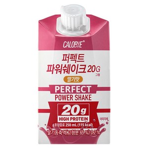 칼로바이 퍼펙트 파워쉐이크 20G 마시는 프로틴 음료 딸기맛, 250ml, 48개