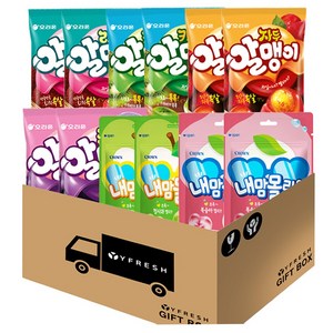 인기젤리6종모음(키위알맹이2 포도알맹이2 리찌알맹이2 키위알맹이2 내맘몰랑청사과2 내맘몰랑복숭아2) + YFRESH박스