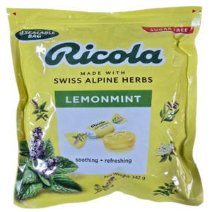 무설탕 스위스 허브캔디 리콜라 레몬민트, 342g, 1개