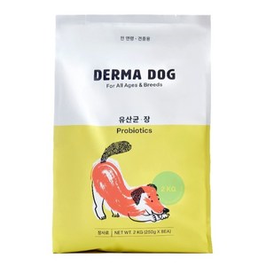 더마독 강아지 기능성 사료, 장건강/유산균, 2kg, 1개