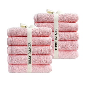 테리파머 호텔 수건 200g 30수 면사, 베이비핑크, 10개
