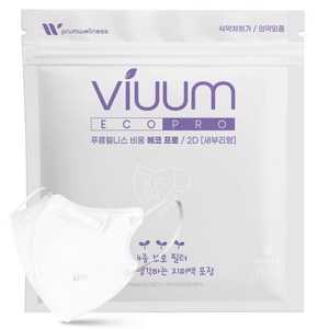 viuum 에코 보건용 마스크 성인용 KF94, 25개입, 화이트, 1개