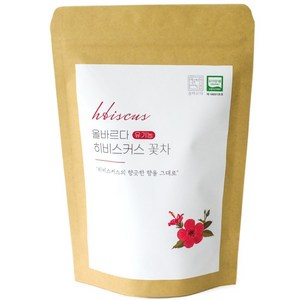 올바르다 유기농 히비스커스 차 티 꽃차 리필 원물