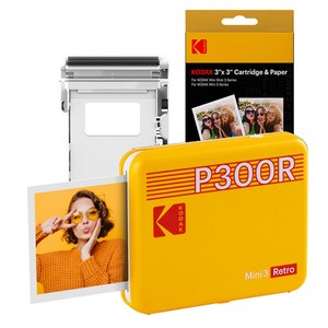 코닥 미니 3 레트로 P300R+카트리지 38매 번들 휴대용 포토프린터