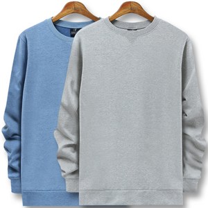 블루포스 심플 맨투맨 1+1세트 남자 긴팔 티셔츠 봄 가을 남성 운동복 단체티 남녀공용 커플티 [국내생산]