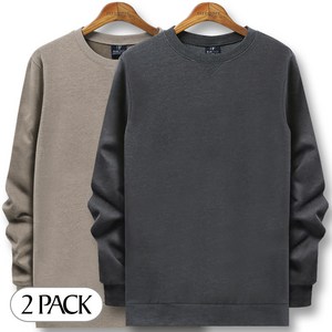 블루포스 심플 맨투맨 1+1세트 남자 긴팔 티셔츠 봄 가을 남성 운동복 단체티 남녀공용 커플티 [국내생산]