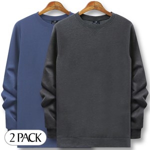 블루포스 심플 맨투맨 1+1세트 남자 긴팔 티셔츠 봄 가을 남성 운동복 단체티 남녀공용 커플티 [국내생산]