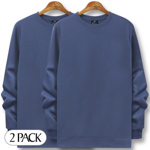 블루포스 심플 맨투맨 1+1세트 남자 긴팔 티셔츠 봄 가을 남성 운동복 단체티 남녀공용 커플티 [국내생산]