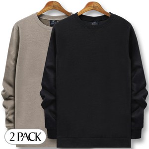 블루포스 심플 맨투맨 1+1세트 남자 긴팔 티셔츠 봄 가을 남성 운동복 단체티 남녀공용 커플티 [국내생산]