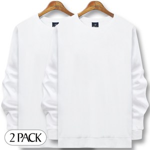 블루포스 심플 맨투맨 1+1세트 남자 긴팔 티셔츠 봄 가을 남성 운동복 단체티 남녀공용 커플티 [국내생산]