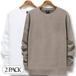 블루포스 심플 맨투맨 1+1세트 남자 긴팔 티셔츠 봄 가을 남성 운동복 단체티 남녀공용 커플티 [국내생산]